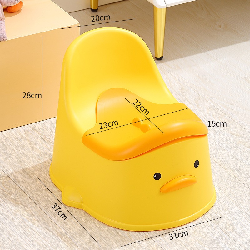Baño de Entrenamiento Patito Feliz | Potty Infantil Ergonómica con Tapa y Recipiente Desmontable 4