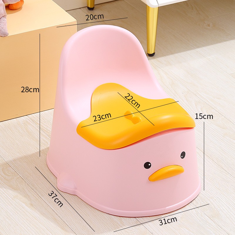 Baño de Entrenamiento Patito Feliz | Potty Infantil Ergonómica con Tapa y Recipiente Desmontable 2